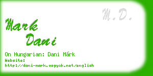 mark dani business card